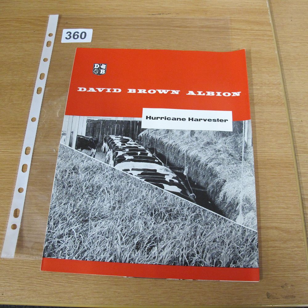 Lot 360: A David Brown Albion Hurricane Harvester Promotional Brochure