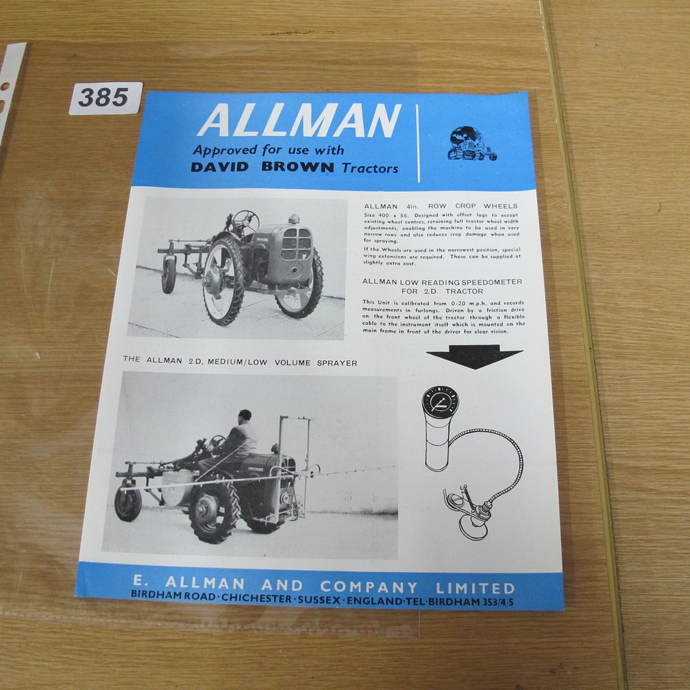 Lot 385: A Vintage E. Allman and Company Limited Advertising...