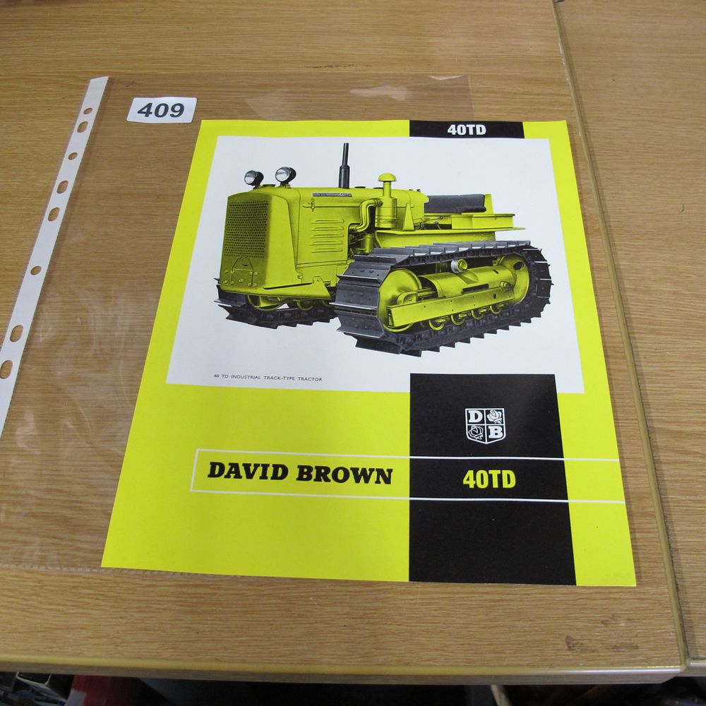 Lot 409: A David Brown 40TD Industrial Track-Type Tractor Sales...
