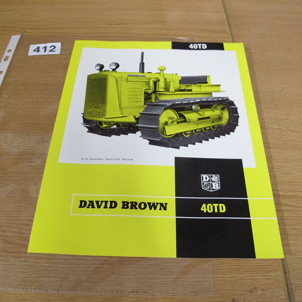 Lot 412: David Brown 40TD Industrial Track-Type Tractor Sales Brochure