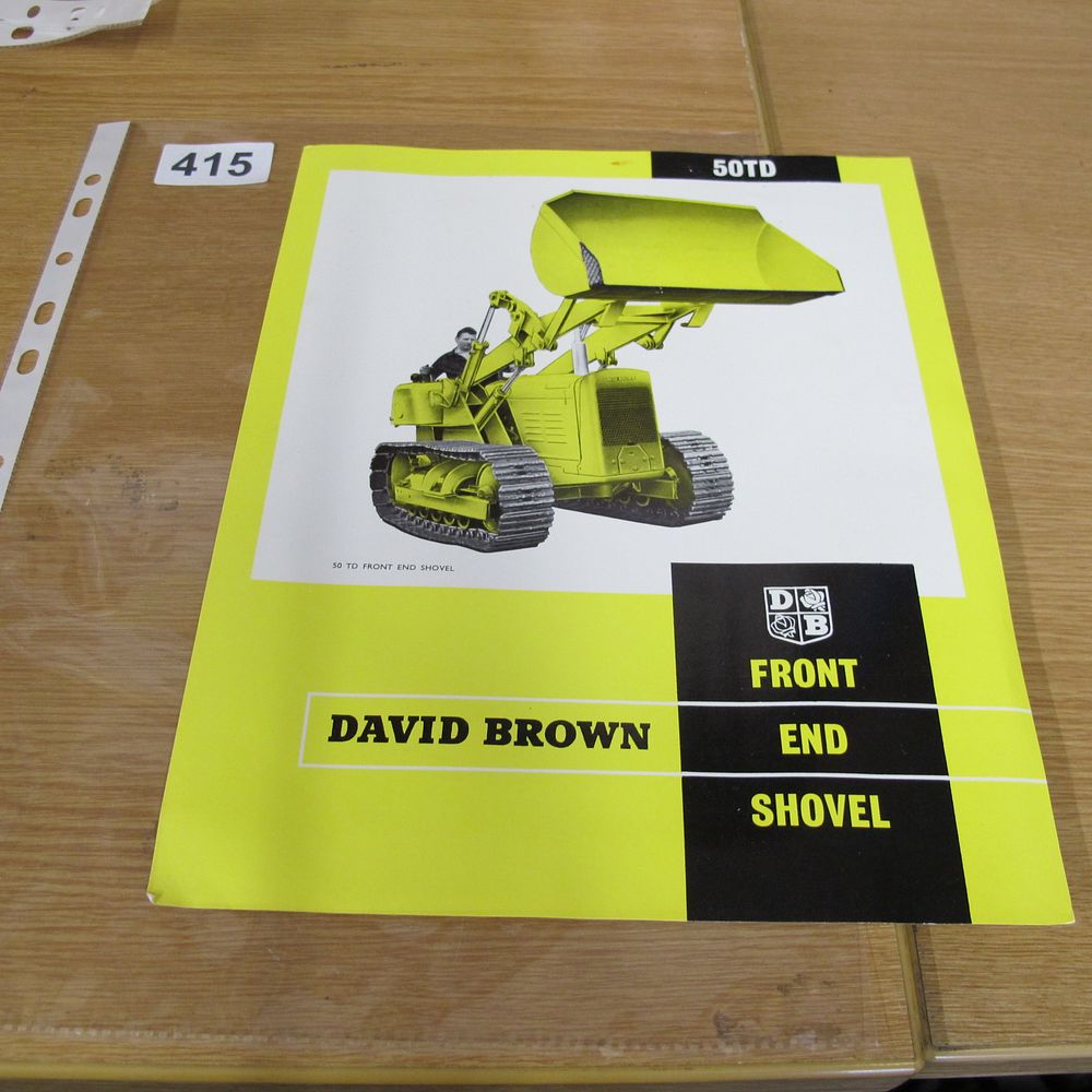 Lot 415: David Brown 50TD Front End Shovel Sales Brochure
