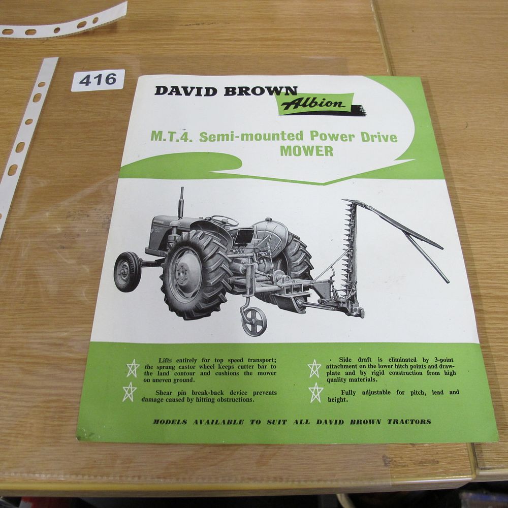 Lot 416: A Vintage David Brown Albion M.T.4 Semi-mounted Power...