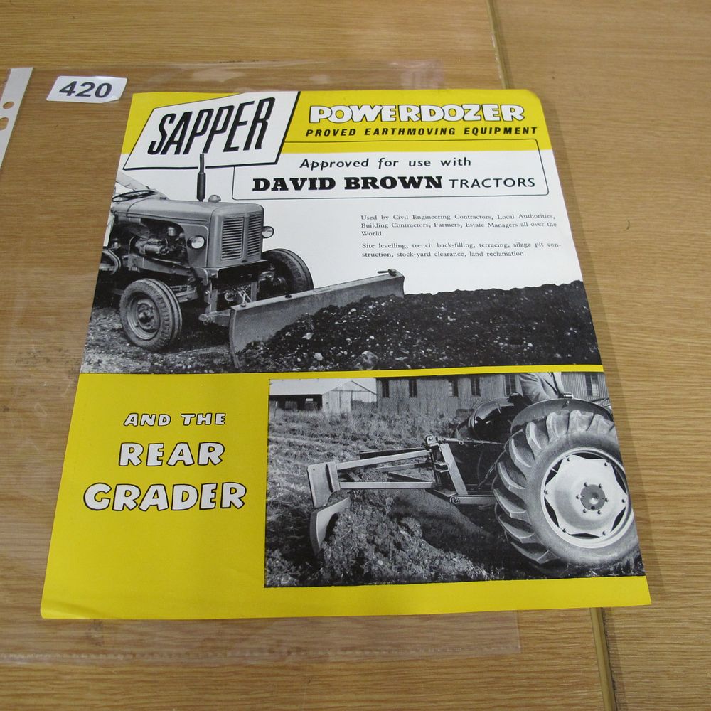 Lot 420: Vintage Sapper Powerdozer and Rear Grader Sales Brochure...
