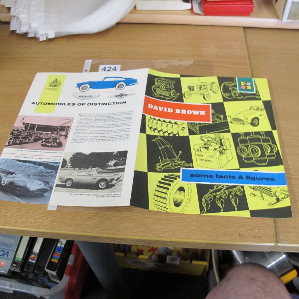 Lot 424: A Vintage David Brown and Aston Martin Promotional...