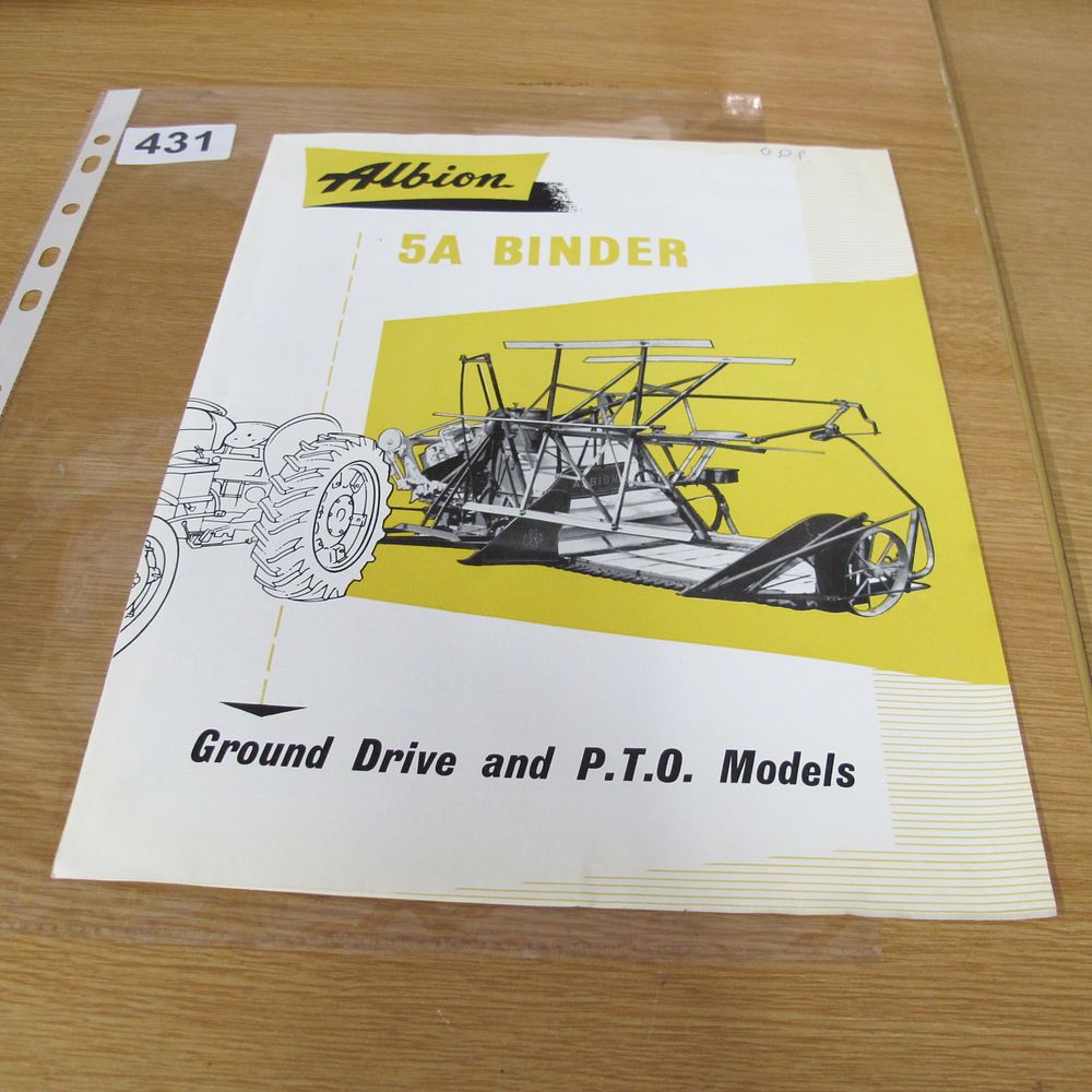 Lot 431: An Albion 5A Binder Sales Brochure for Ground...