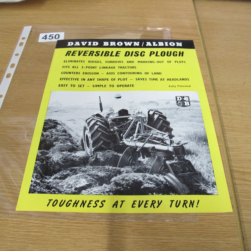 Lot 450: A David Brown and Albion Reversible Disc Plough...