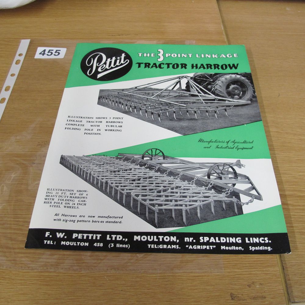 Lot 455: A vintage F. W. Pettit Ltd sales brochure...
