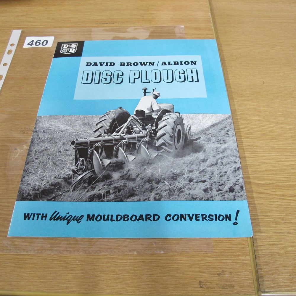 Lot 460: A David Brown Albion Disc Plough Sales Brochure
