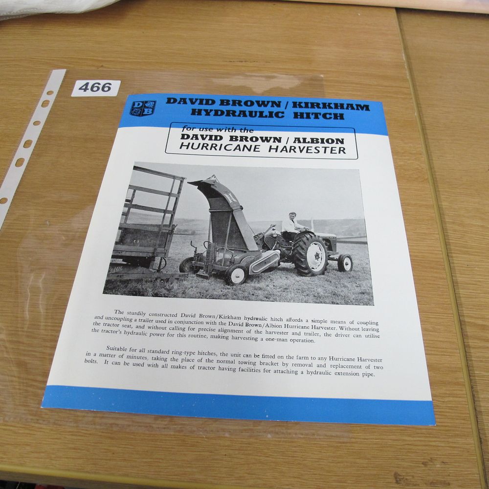 Lot 466: A David Brown and Kirkham Hydraulic Hitch Promotional...