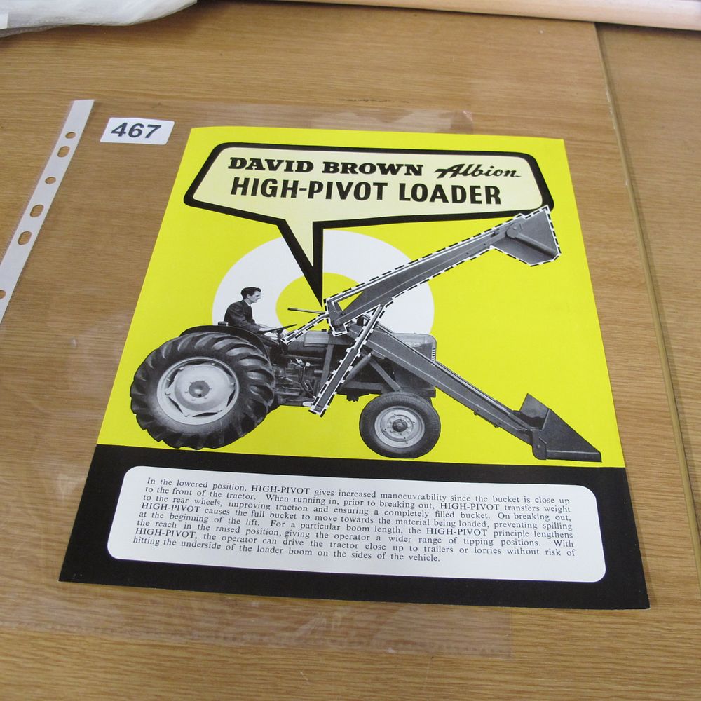 Lot 467: Vintage David Brown Albion High-Pivot Loader Advertising Flyer