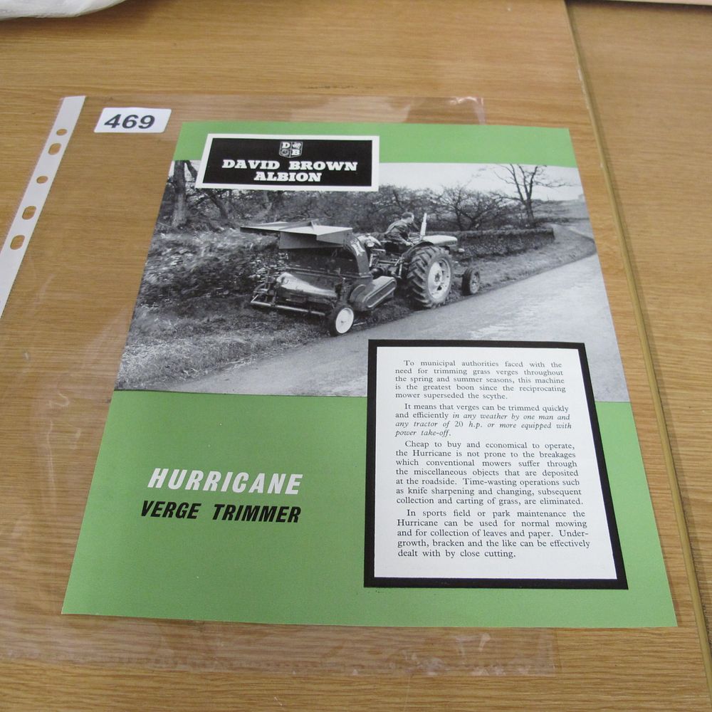 Lot 469: An Original David Brown Albion Hurricane Verge Trimmer...