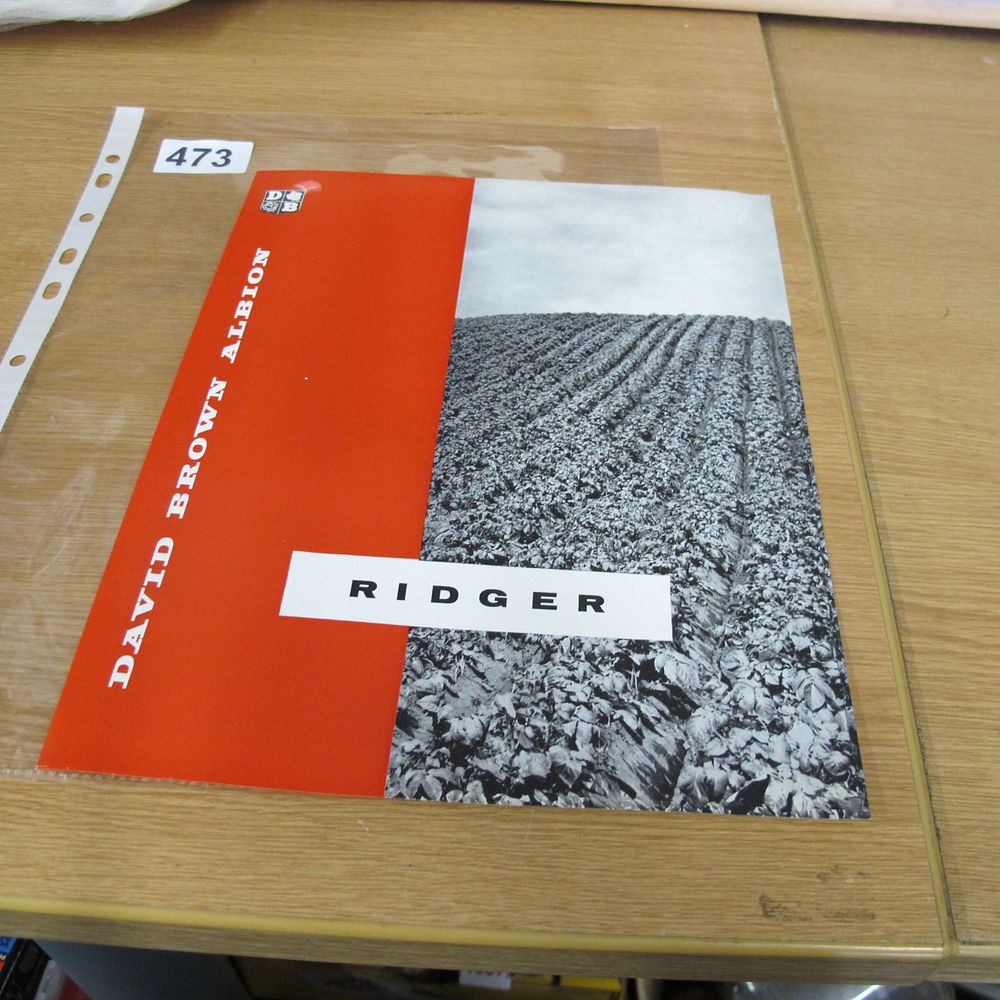 Lot 473: A Vintage David Brown Albion Ridger Promotional Brochure