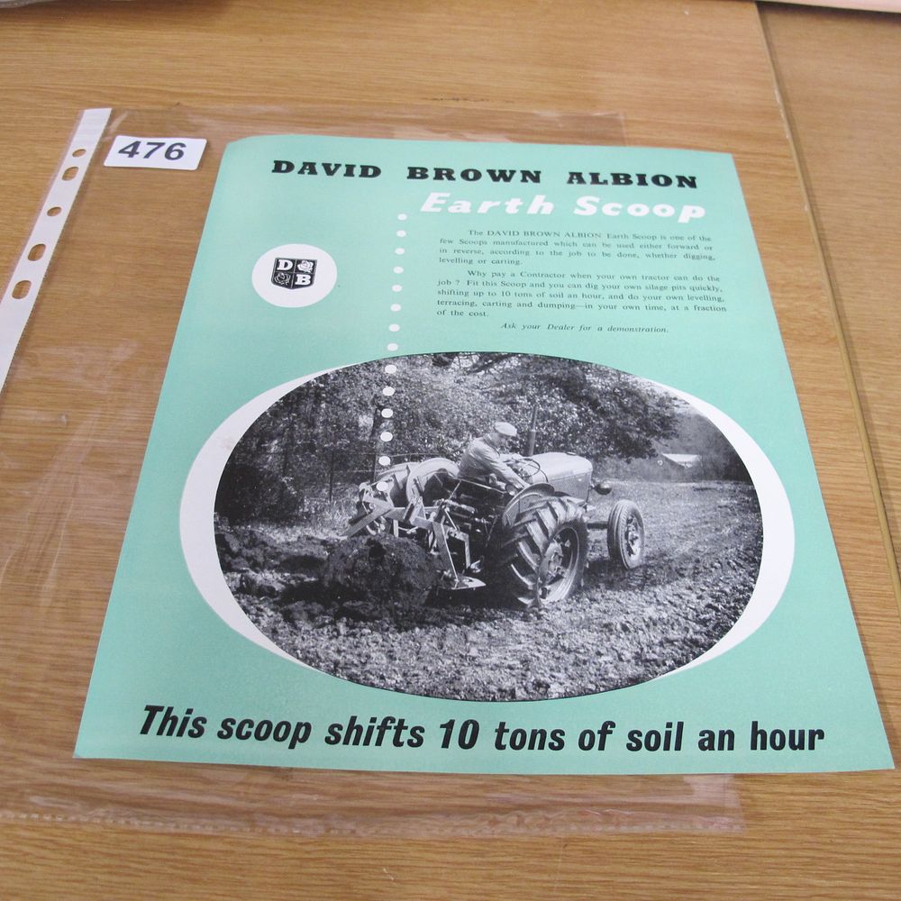 Lot 476: David Brown Albion Earth Scoop Sales Brochure