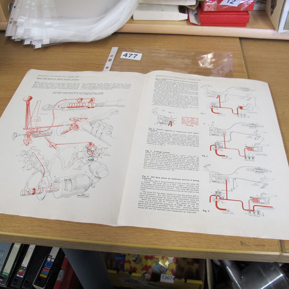Lot 477: A Reprinted David Brown 950 Tractor Hydraulic Depth...