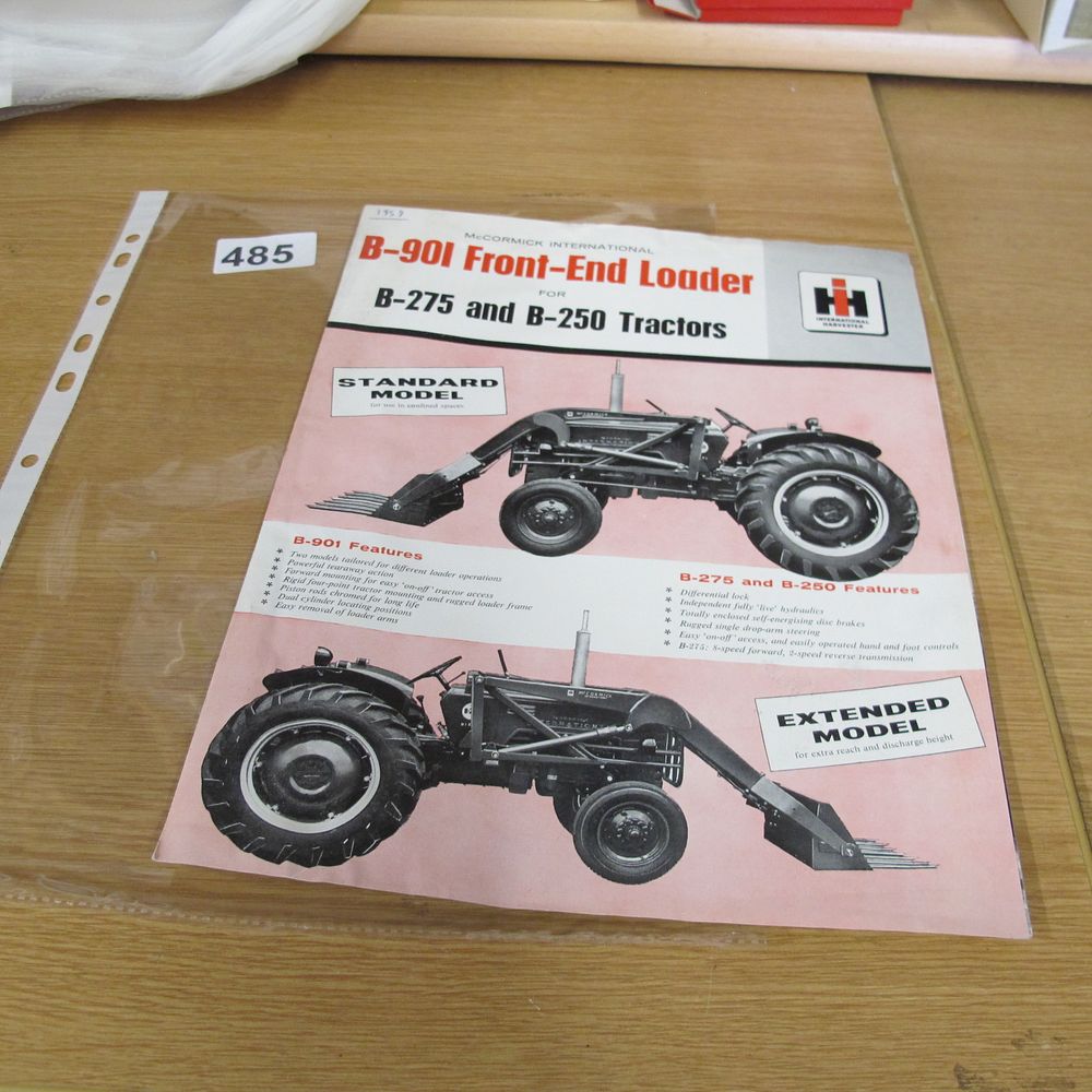 Lot 485: International Harvester McCormick B-901 Front-End Loader Sales Brochure