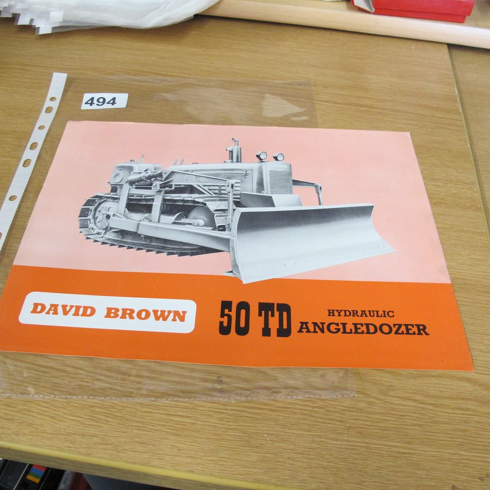 Lot 494: David Brown 50 TD Hydraulic Angledozer Sales Brochure