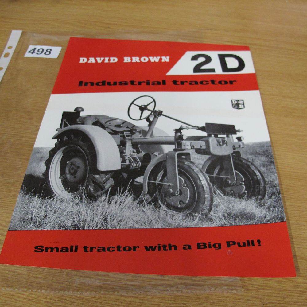 Lot 498: A David Brown 2D Industrial Tractor Advertising Brochure
