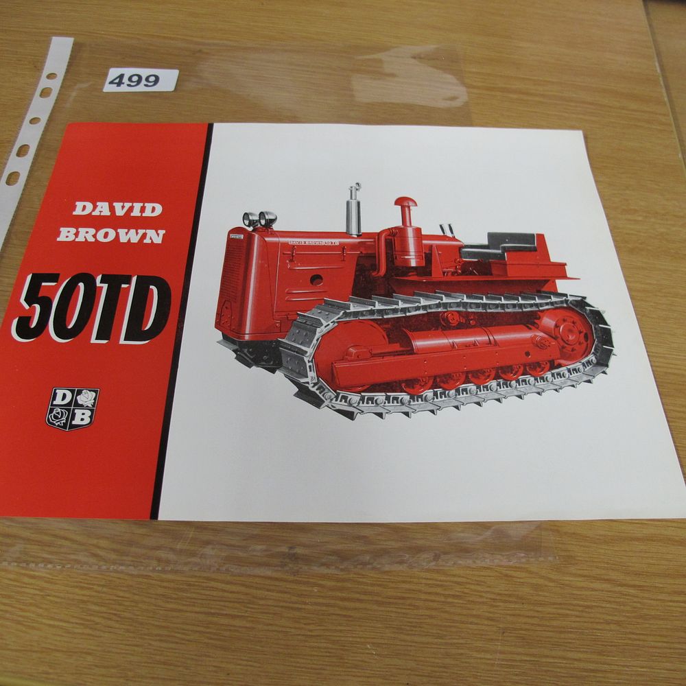 Lot 499: A David Brown 50TD Crawler Tractor Sales Brochure