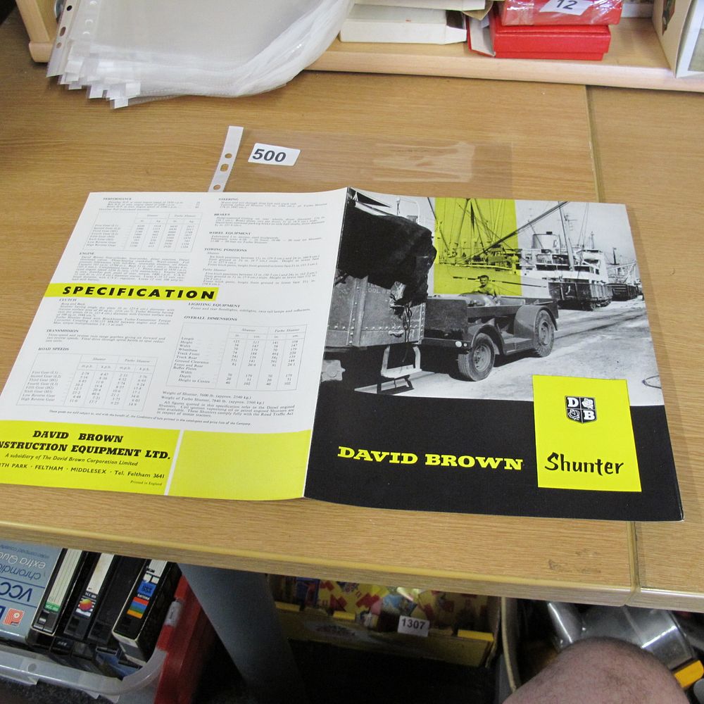Lot 500: David Brown Shunter and Turbo Shunter Technical Specification...