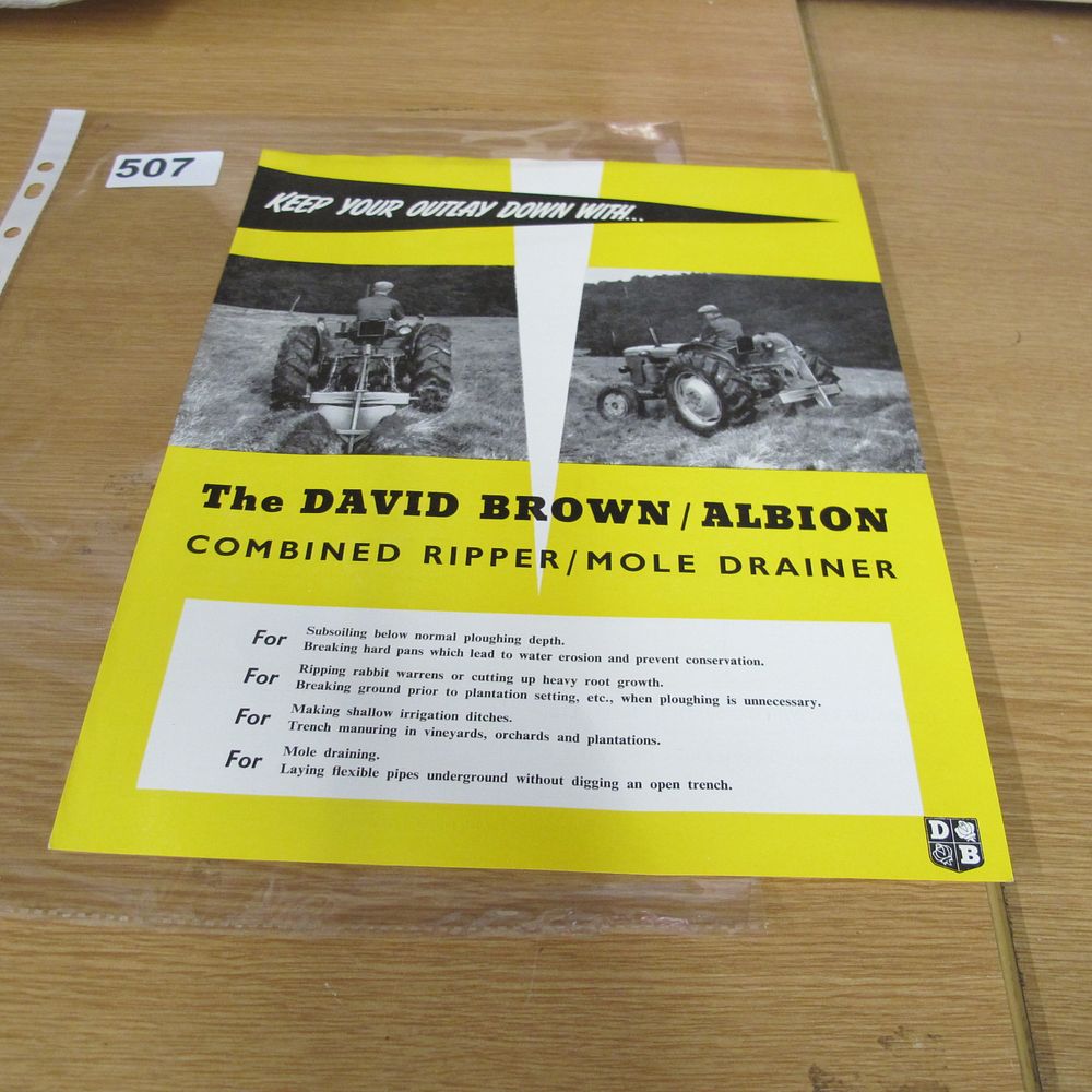 Lot 507: An original David Brown / Albion Combined Ripper...