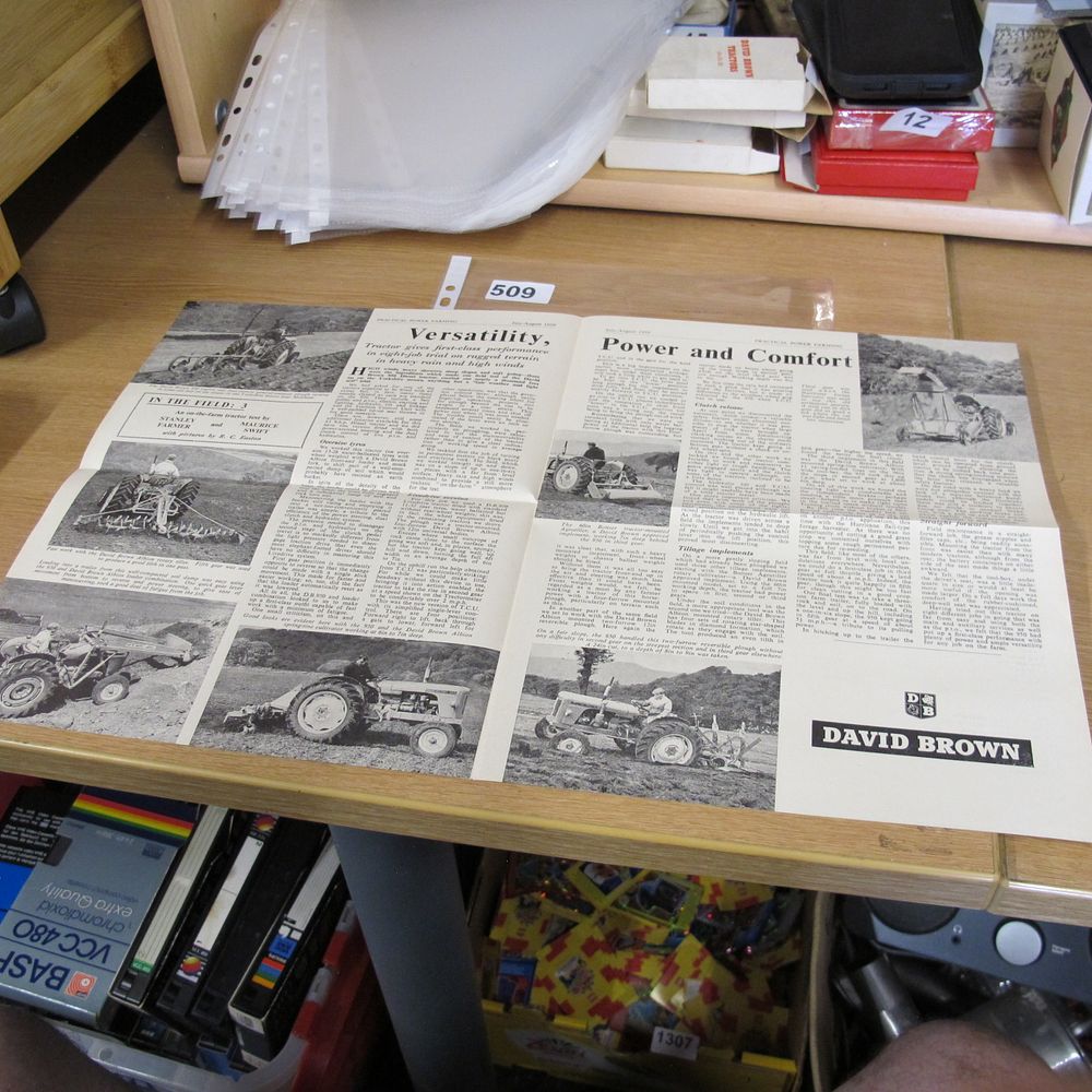 Lot 509: A 1959 David Brown 950 Tractor Magazine Print...