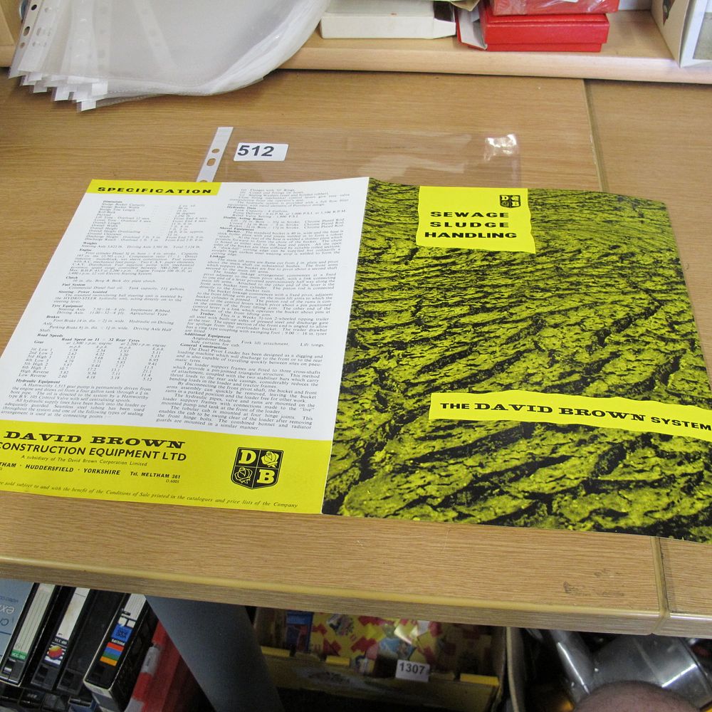 Lot 512: David Brown Construction Equipment Ltd Sewage Sludge Handling...