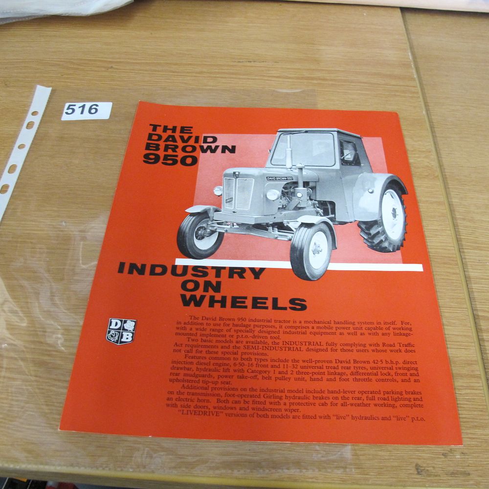 Lot 516: A Vintage David Brown 950 Industrial Tractor Sales...