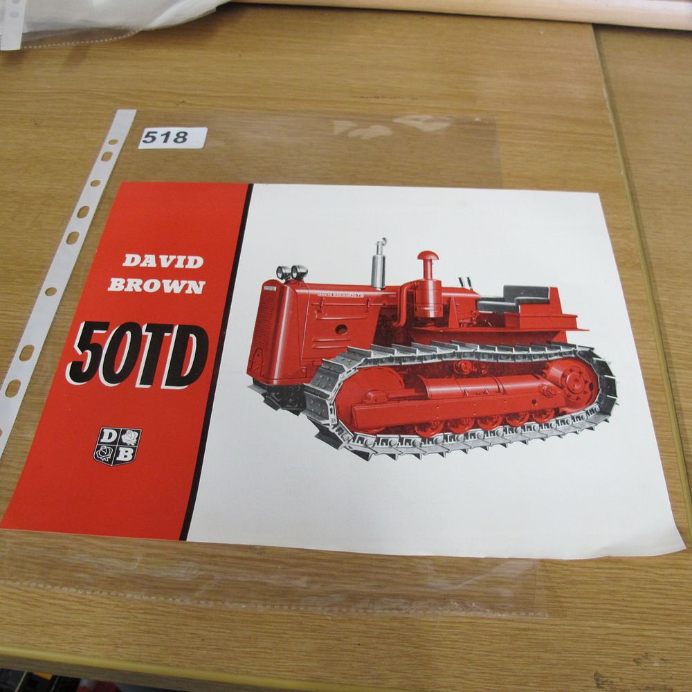 Lot 518: A David Brown 50TD Crawler Tractor Sales Brochure