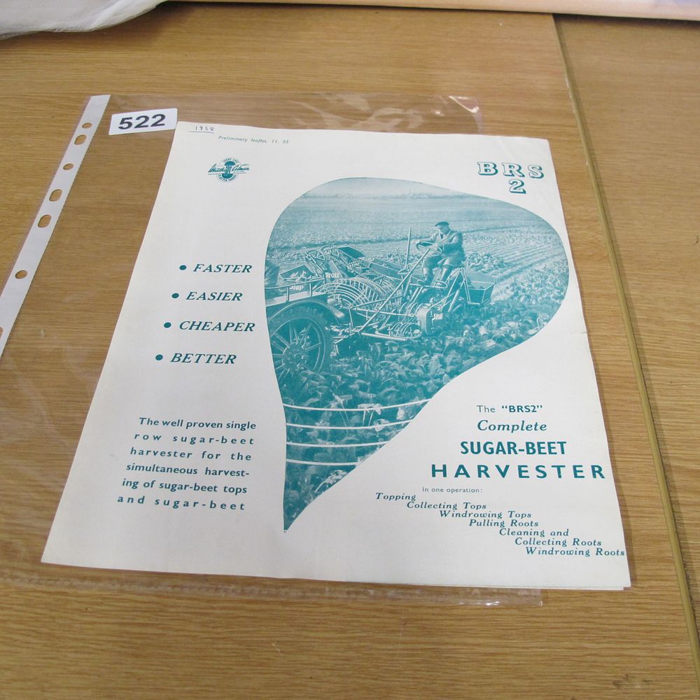 Lot 522: A Mitchell Colman BRS2 Complete Sugar-Beet Harvester Promotional...