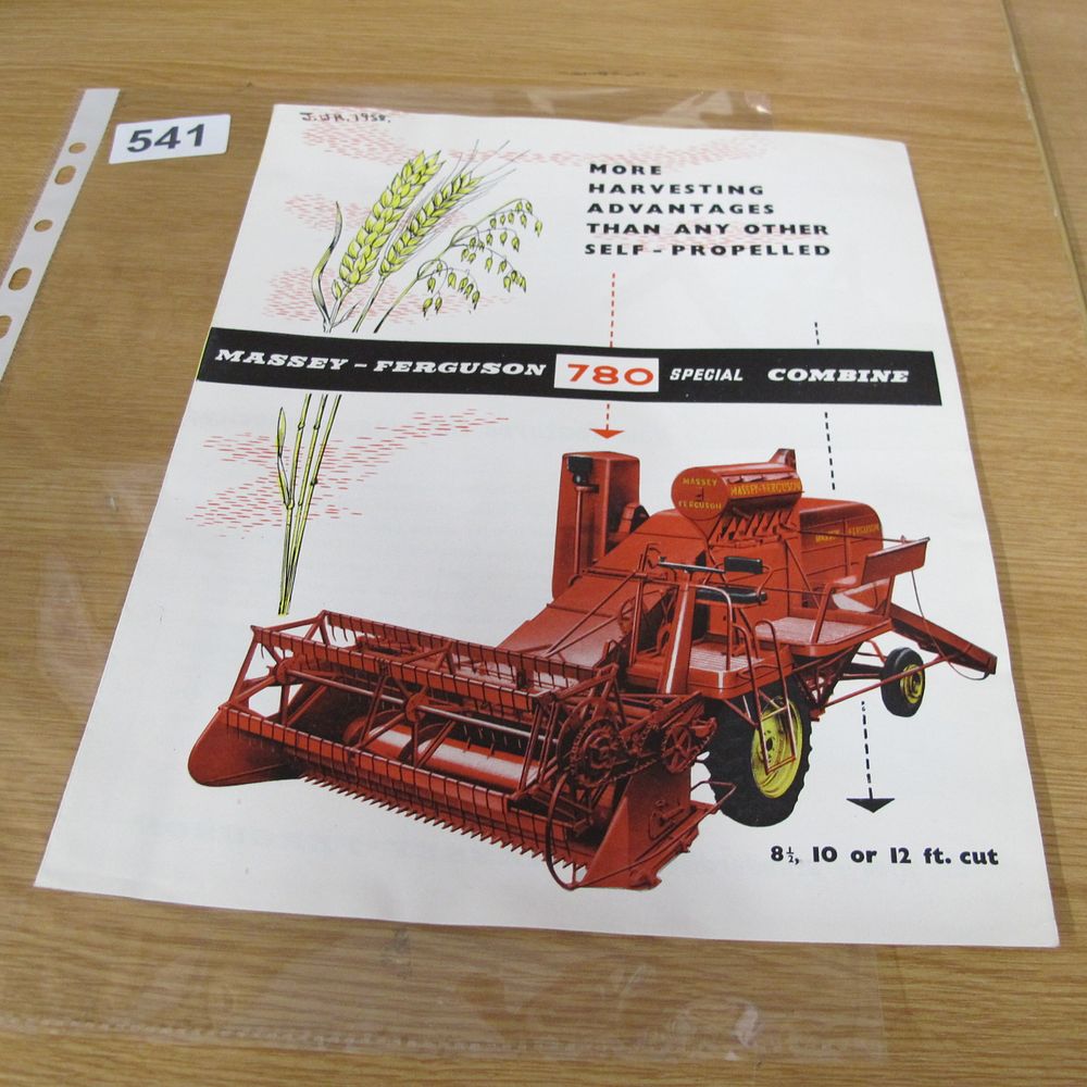 Lot 541: A Massey-Ferguson 780 Special Self-Propelled Combine Harvester Advertising...