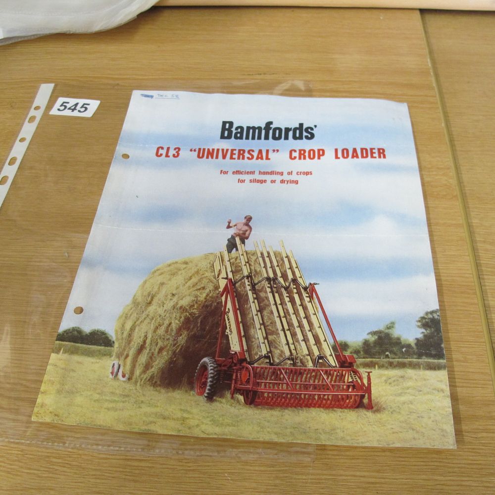 Lot 545: A Vintage Bamfords CL3 Universal Crop Loader Sales...