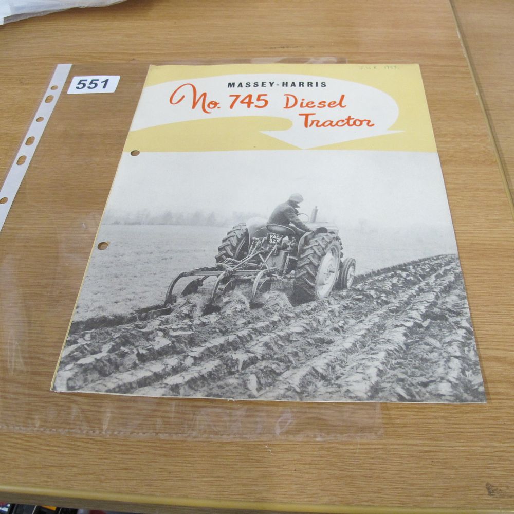 Lot 551: A Massey-Harris No. 745 Diesel Tractor Sales Brochure