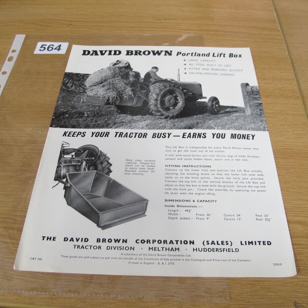 Lot 564: A David Brown Portland Lift Box Vintage Sales...