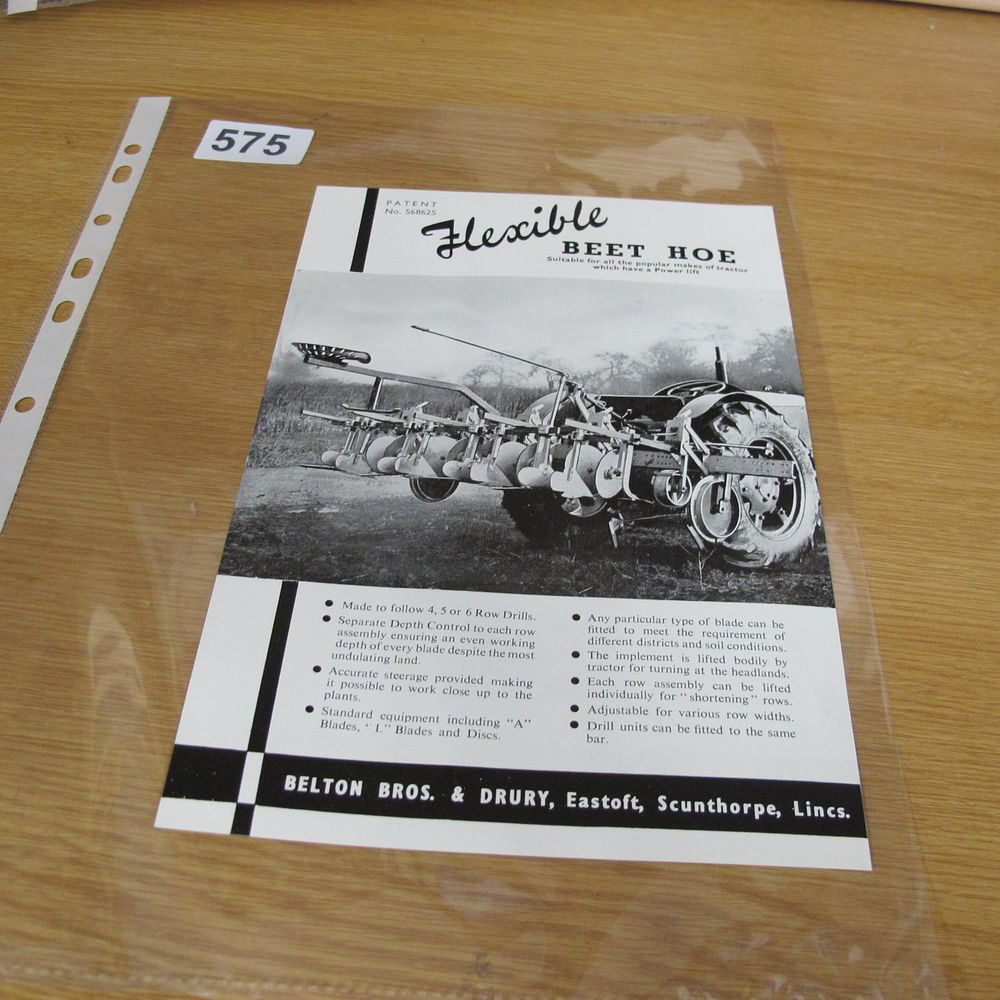 Lot 575: Agricultural Advertising Leaflet for the Belton Bros. and...
