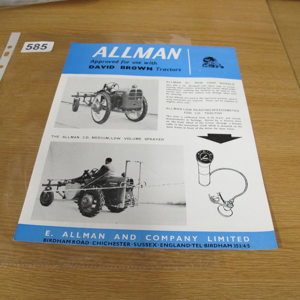 Lot 585: Vintage E. Allman and Company Limited Advertising Leaflet...