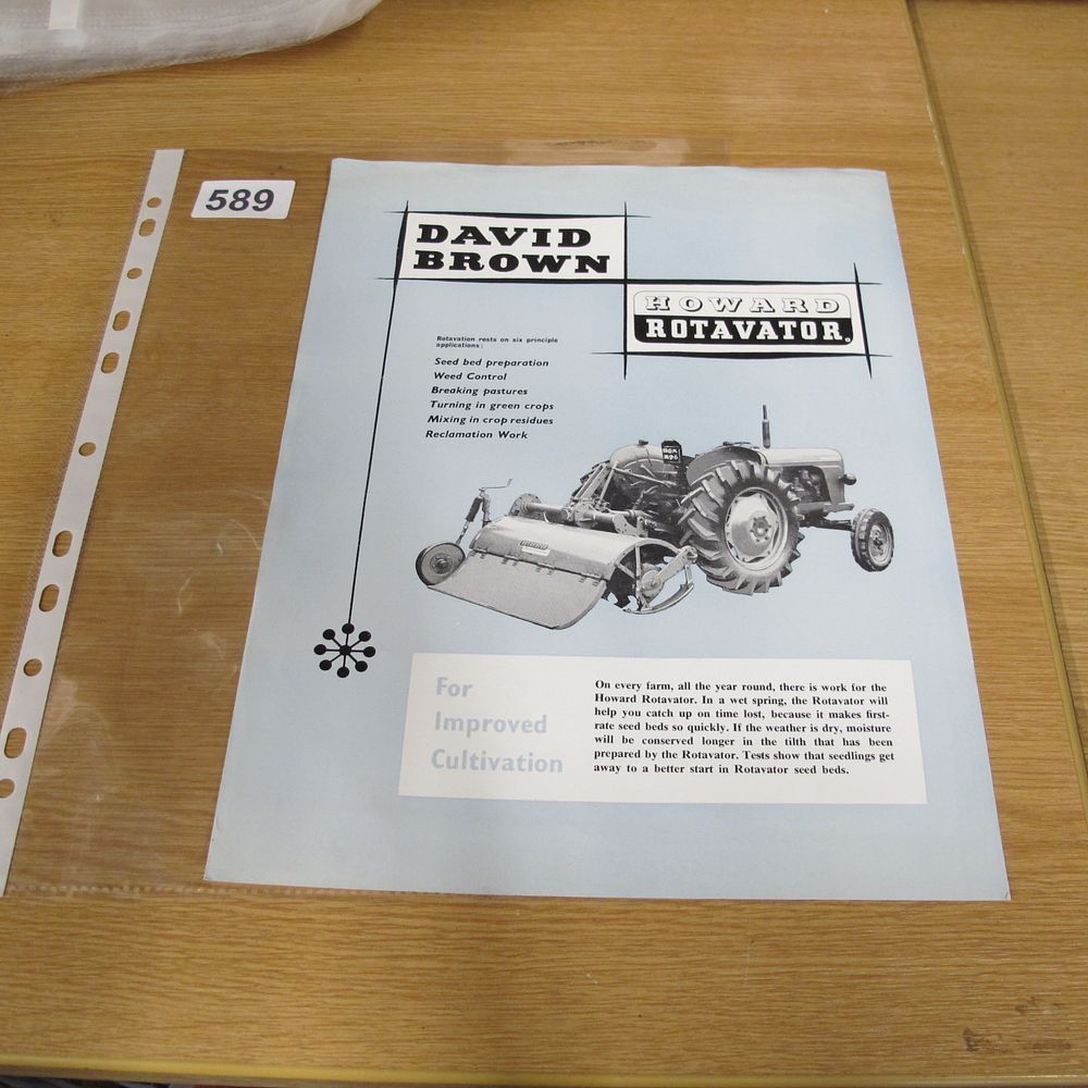 Lot 589: A David Brown Howard Rotavator Advertising Brochure
