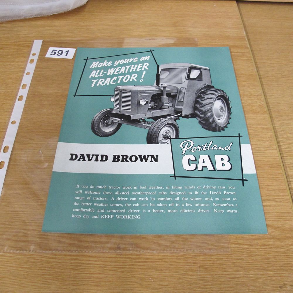 Lot 591: An Original Portland CAB and David Brown Tractors...