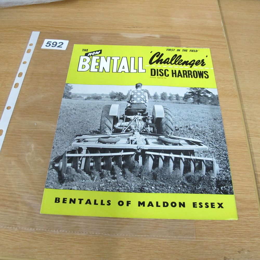 Lot 592: A Bentall Challenger Disc Harrows Promotional Brochure