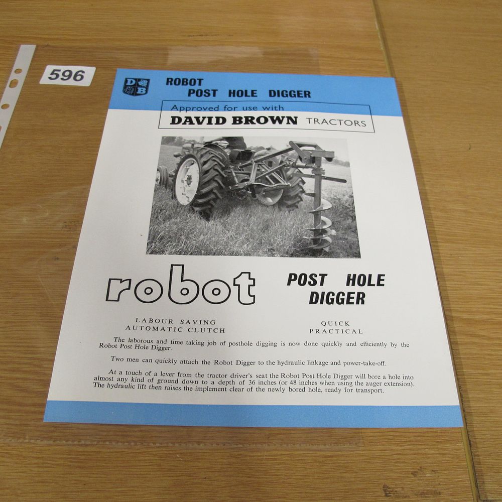 Lot 596: A Vintage Robot Post Hole Digger Promotional Flyer...