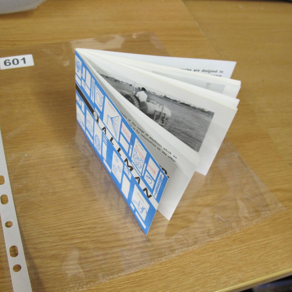Lot 601: A Mid-20th Century Allman Agricultural Machinery Promotional Brochure