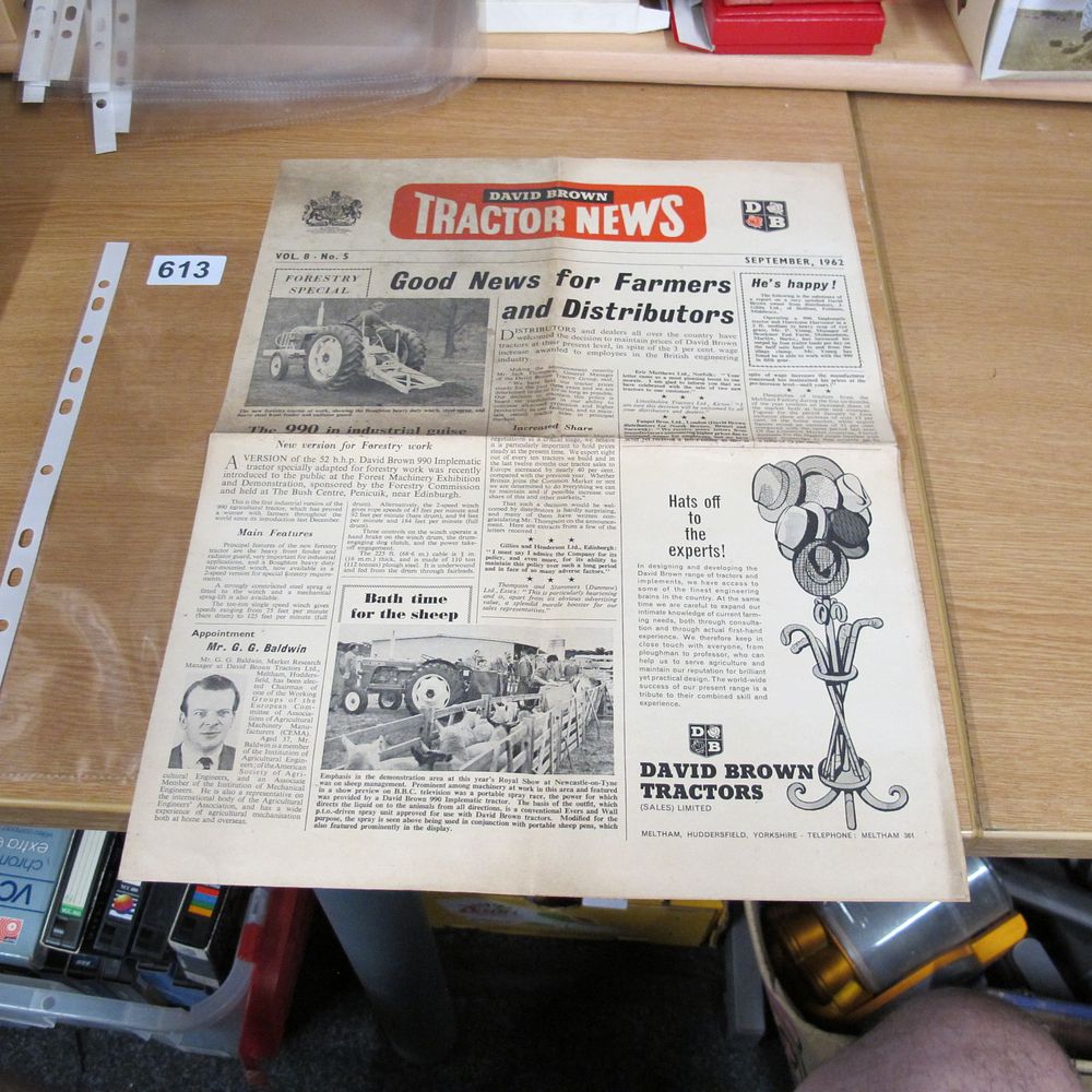 Lot 613: David Brown Tractor News Forestry Special Newsletter September...
