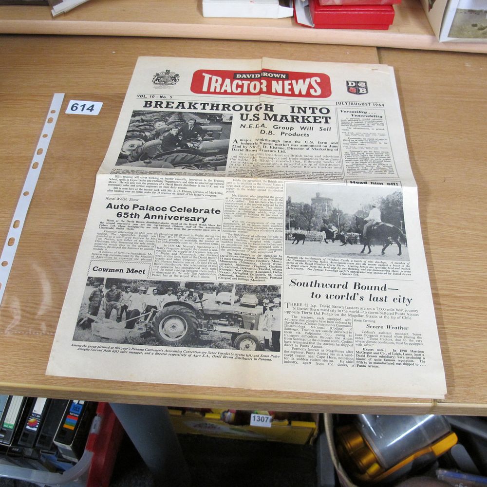 Lot 614: A Vintage Edition of David Brown Tractor News...