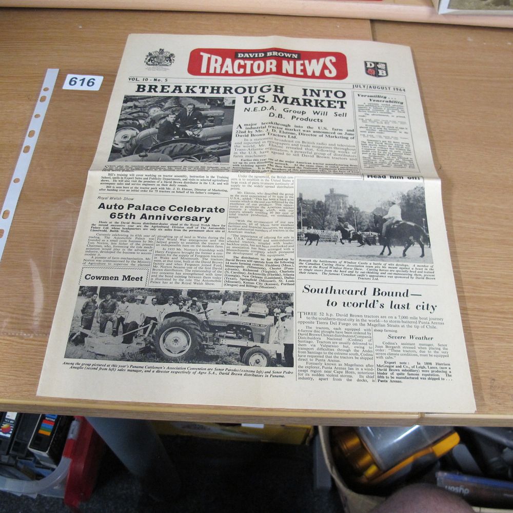 Lot 616: David Brown Tractor News Newspaper, Vol. 10, No....