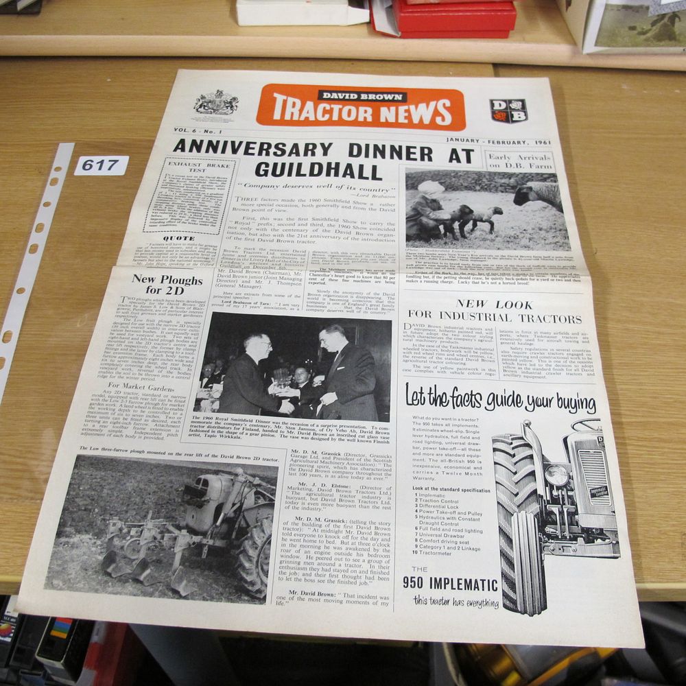 Lot 617: David Brown Tractor News Newsletter Volume 6 No....