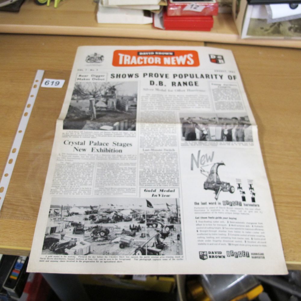 Lot 619: A David Brown Tractor News Promotional Newsletter, August...
