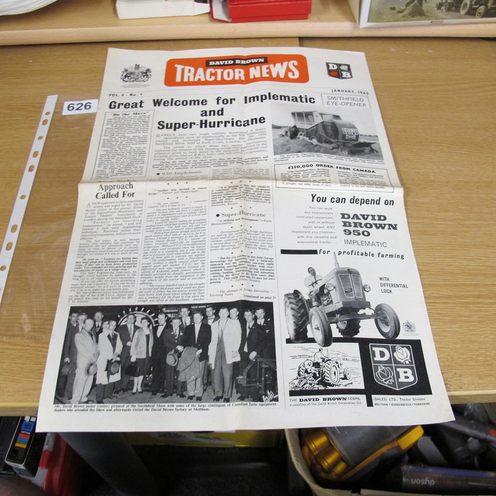 Lot 626: A Copy of David Brown Tractor News Vol...