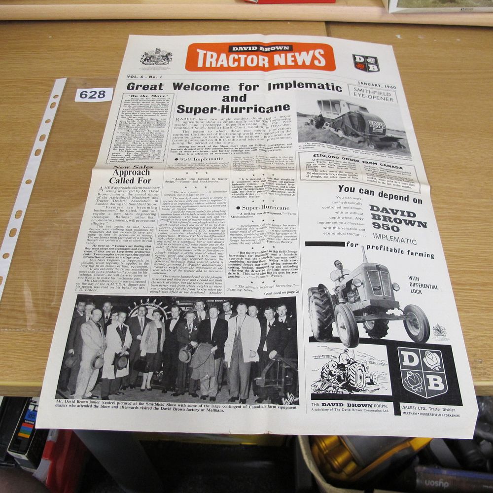 Lot 628: A Vintage Copy of David Brown Tractor News...