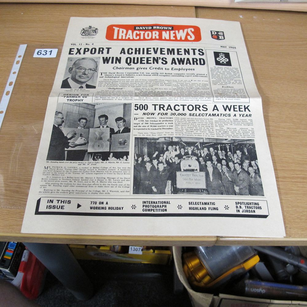 Lot 631: A Vintage David Brown Tractor News Newsletter Volume...