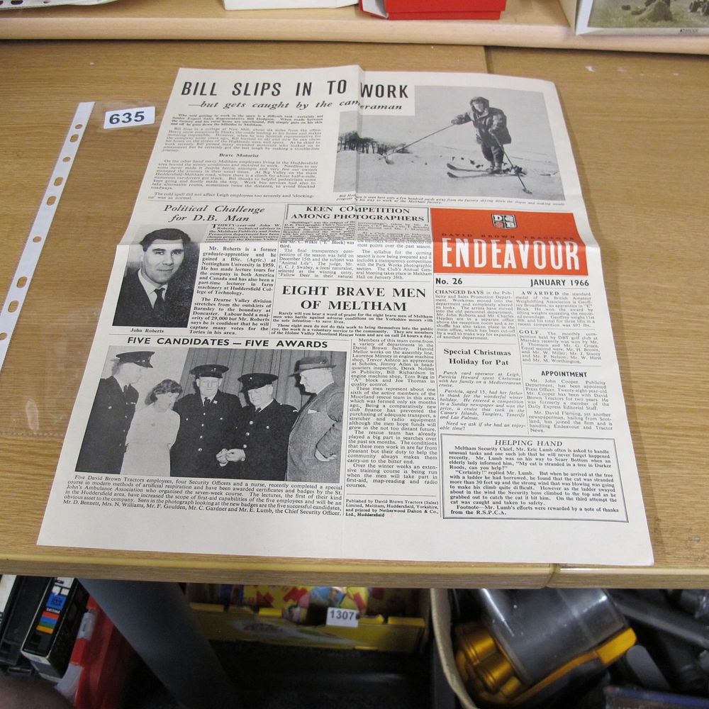 Lot 635: A 1966 David Brown Tractors Endeavour House Journal...