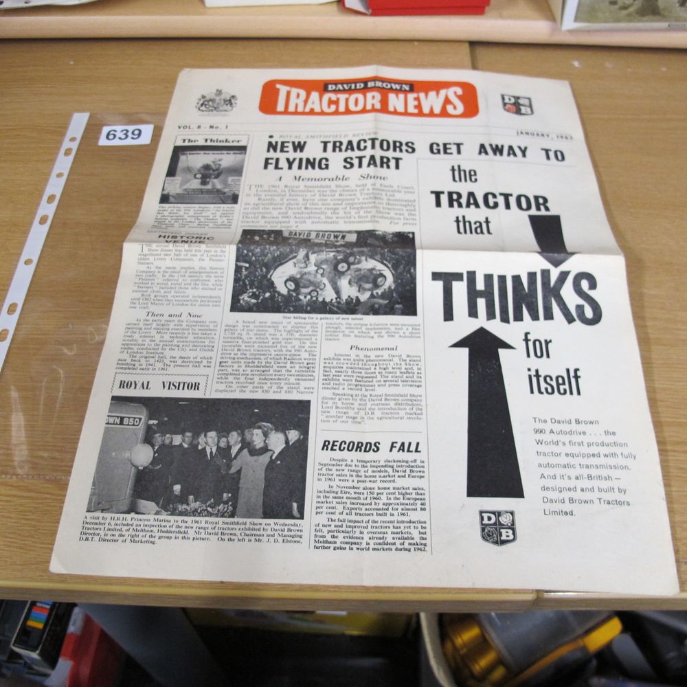 Lot 639: A 1962 Issue of David Brown Tractor News...